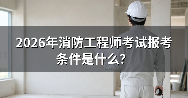 2026年消防工程师考试报考条件是什么?