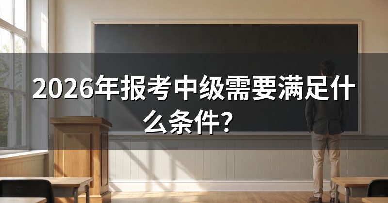 2026年报考中级需要满足什么条件?