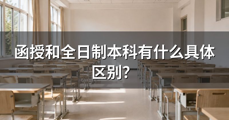函授和全日制本科有什么具体区别?