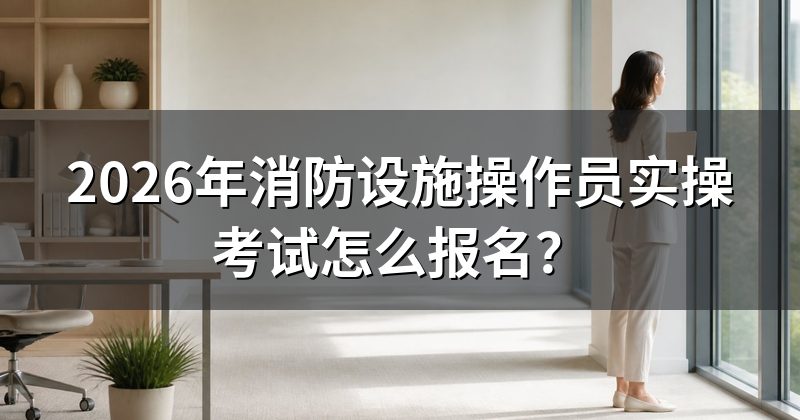 2026年消防设施操作员实操考试怎么报名?