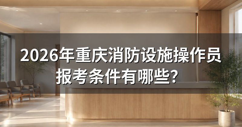 2026年重庆消防设施操作员报考条件有哪些?