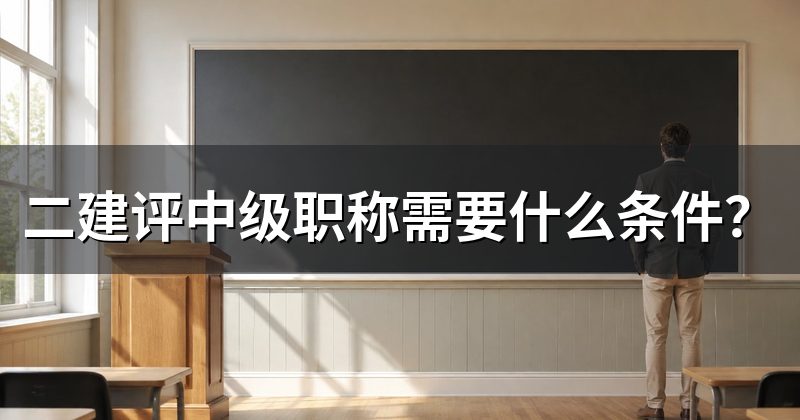 二建评中级职称需要什么条件?