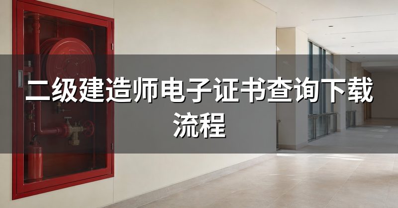 二级建造师电子证书查询下载流程