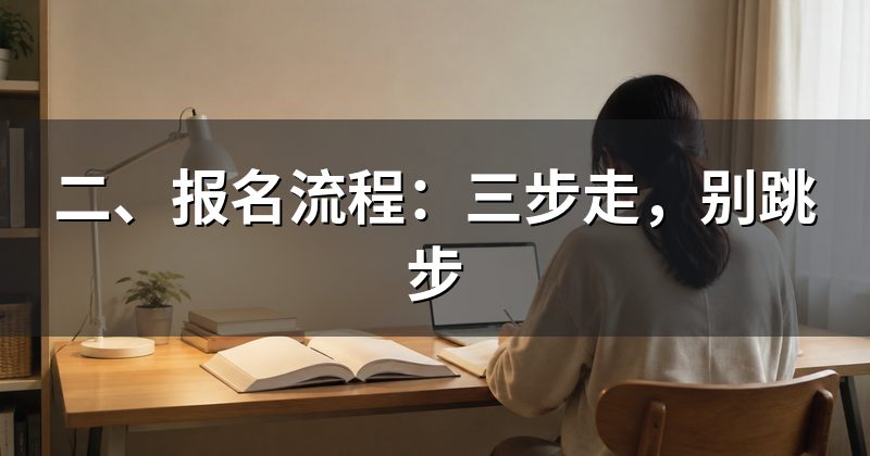 二、报名流程:三步走,别跳步