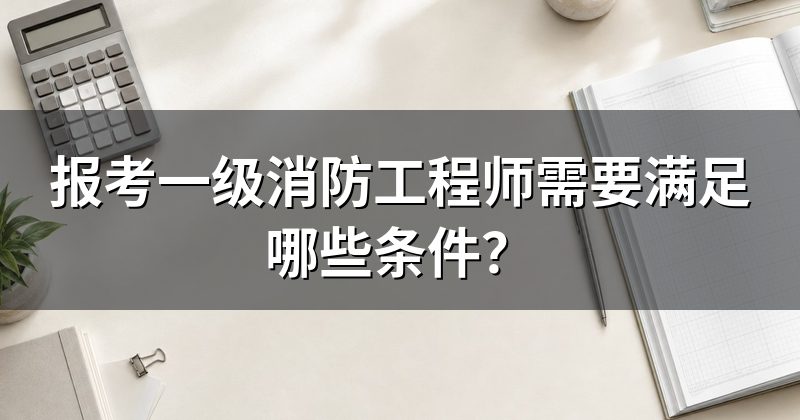 报考一级消防工程师需要满足哪些条件？