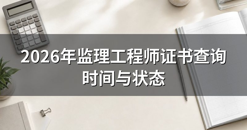2026年监理工程师证书查询时间与状态