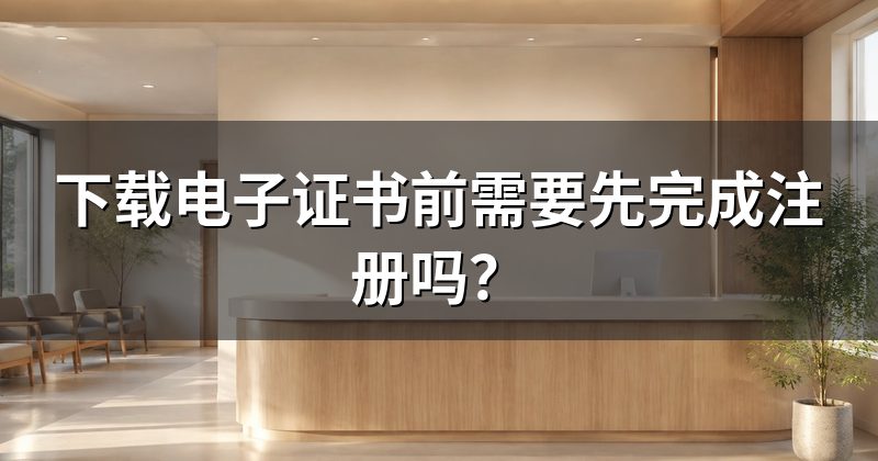 下载电子证书前需要先完成注册吗?