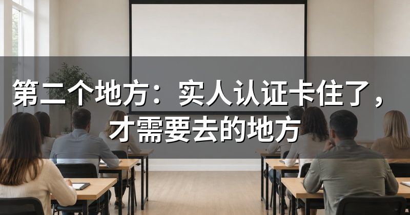 第二个地方：实人认证卡住了，才需要去的地方