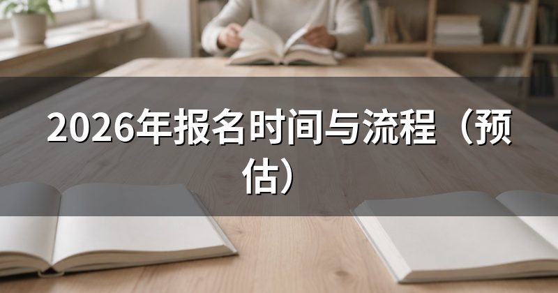 2026年报名时间与流程（预估）