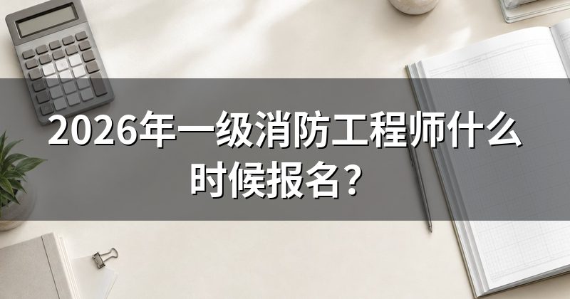 2026年一级消防工程师什么时候报名?