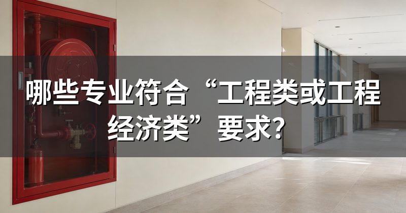 哪些专业符合“工程类或工程经济类”要求?