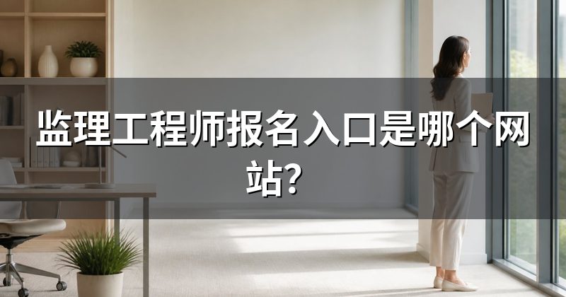 监理工程师报名入口是哪个网站?