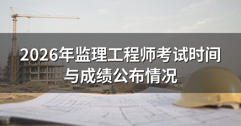 2026年监理工程师考试时间与成绩公布情况
