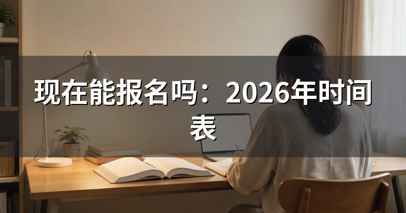 现在能报名吗:2026年时间表
