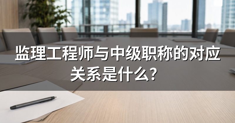 监理工程师与中级职称的对应关系是什么?