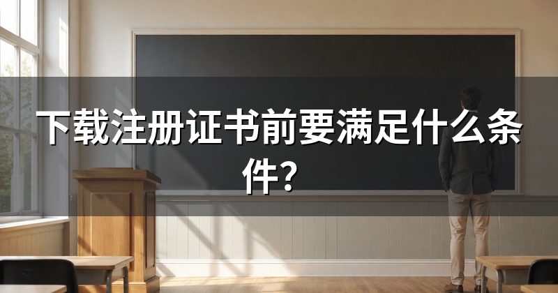 下载注册证书前要满足什么条件？