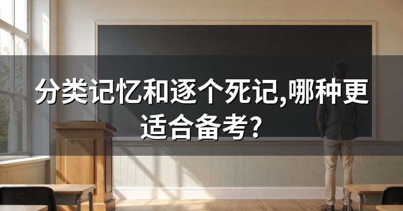 分类记忆和逐个死记,哪种更适合备考?