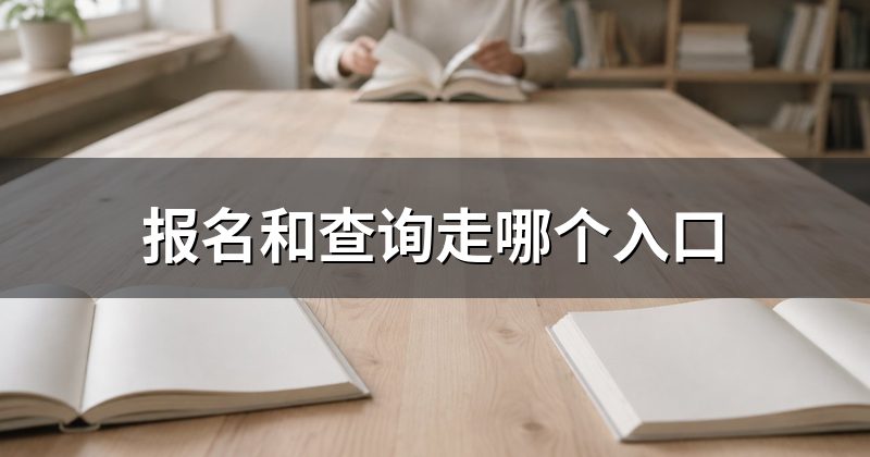 报名和查询走哪个入口