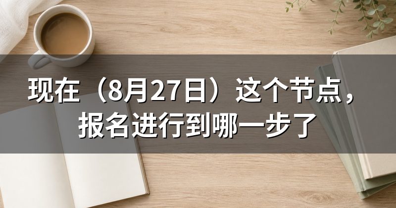 现在（8月27日）这个节点，报名进行到哪一步了