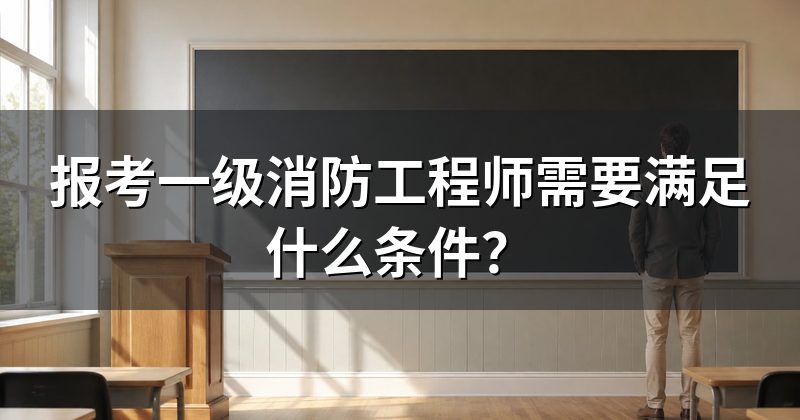报考一级消防工程师需要满足什么条件?