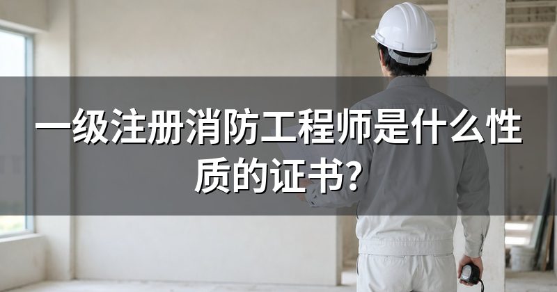 一级注册消防工程师是什么性质的证书?
