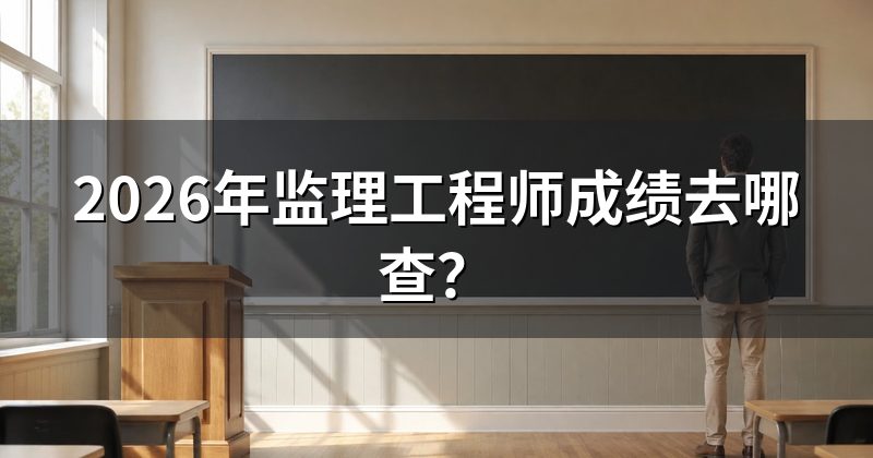 2026年监理工程师成绩去哪查？