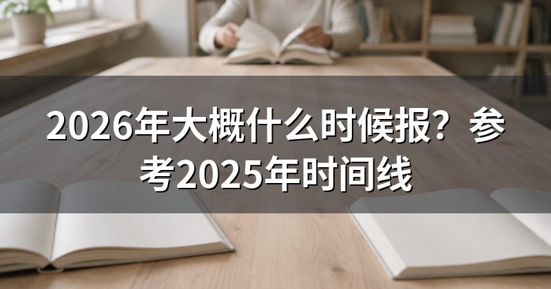 2026年大概什么时候报?参考2025年时间线
