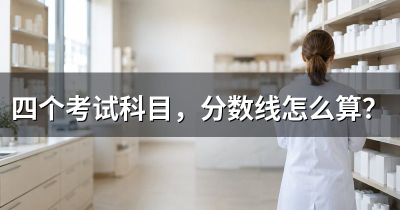 四个考试科目，分数线怎么算？
