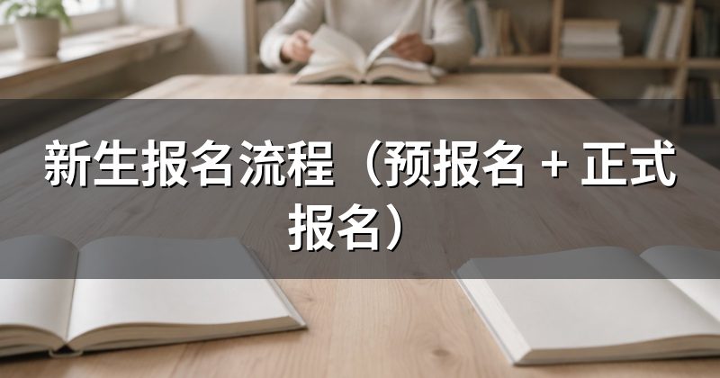 新生报名流程（预报名 + 正式报名）