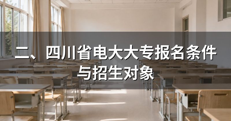 二、四川省电大大专报名条件与招生对象