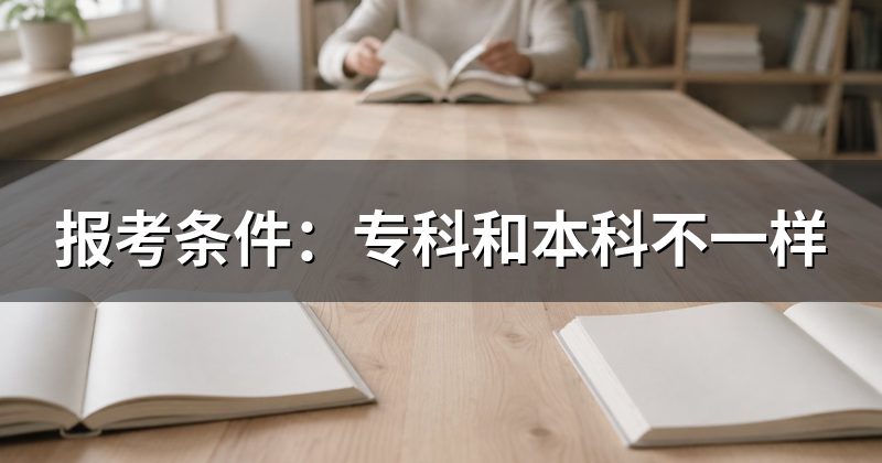 报考条件:专科和本科不一样