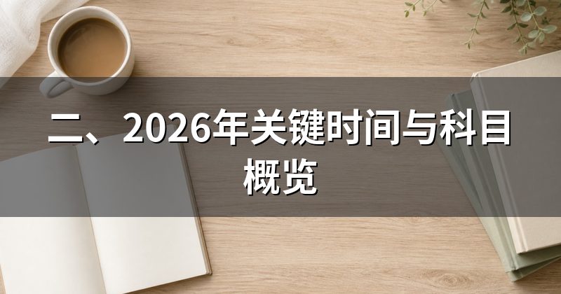 二、2026年关键时间与科目概览