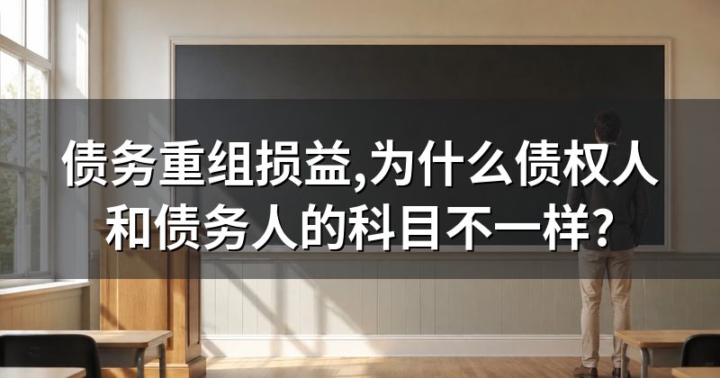 债务重组损益,为什么债权人和债务人的科目不一样?
