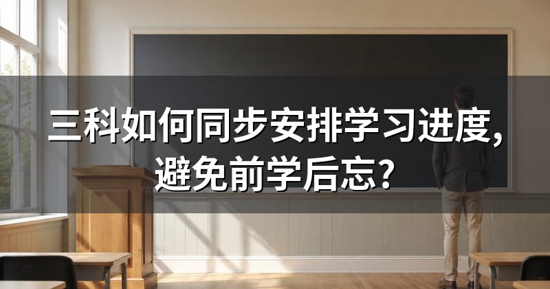 三科如何同步安排学习进度,避免前学后忘?