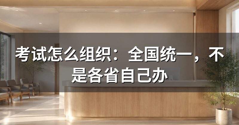 考试怎么组织:全国统一,不是各省自己办