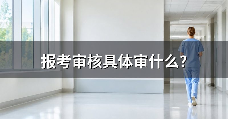 报考审核具体审什么?