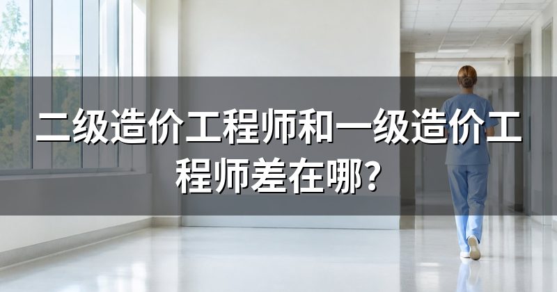 二级造价工程师和一级造价工程师差在哪?