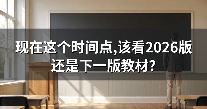 现在这个时间点,该看2026版还是下一版教材?
