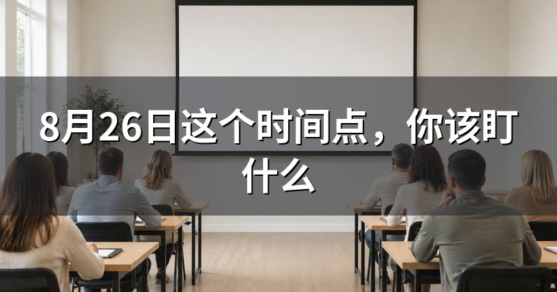 8月26日这个时间点,你该盯什么