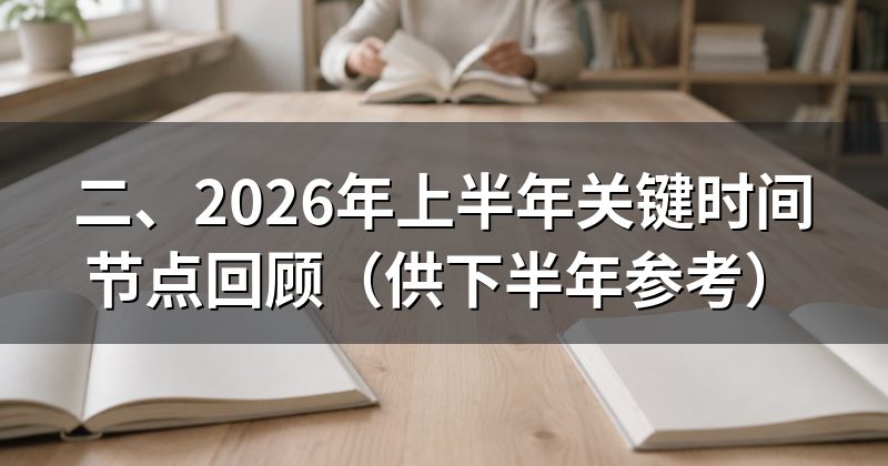 二、2026年上半年关键时间节点回顾（供下半年参考）
