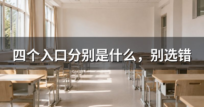 四个入口分别是什么,别选错