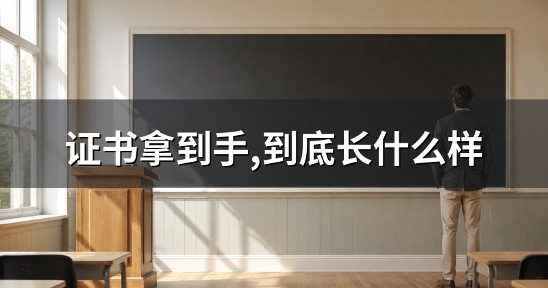 证书拿到手,到底长什么样