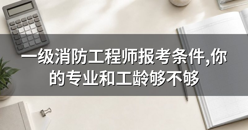 一级消防工程师报考条件,你的专业和工龄够不够
