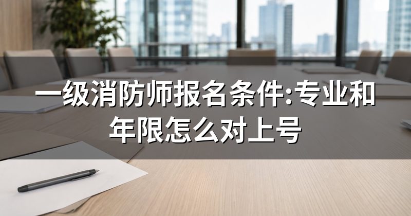 一级消防师报名条件:专业和年限怎么对上号