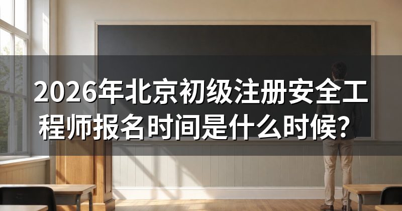 2026年北京初级注册安全工程师报名时间是什么时候?