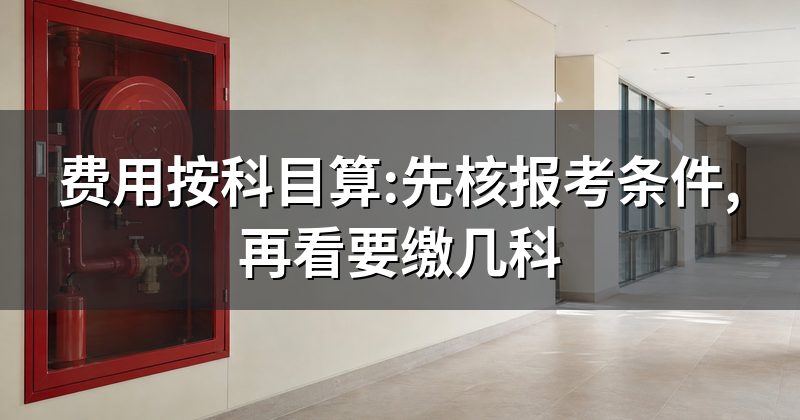 费用按科目算:先核报考条件,再看要缴几科