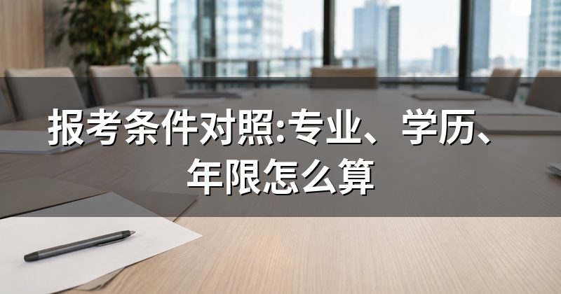 报考条件对照:专业、学历、年限怎么算