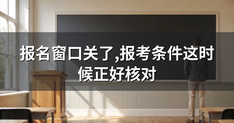 报名窗口关了,报考条件这时候正好核对