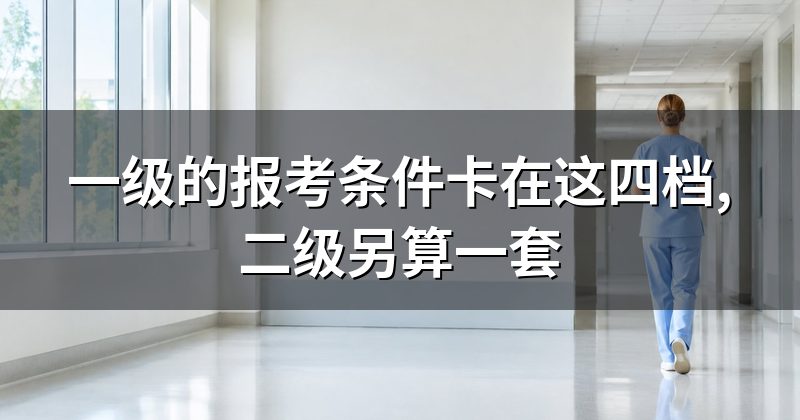 一级的报考条件卡在这四档,二级另算一套