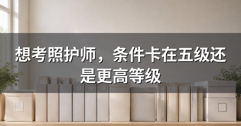 想考照护师，条件卡在五级还是更高等级